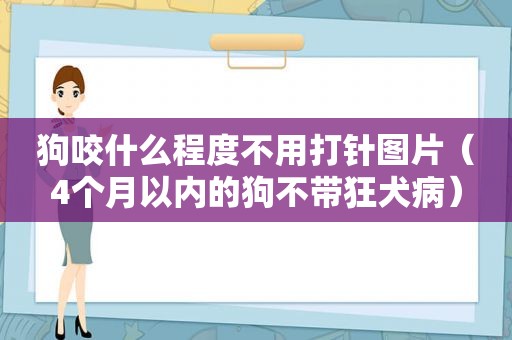 狗咬什么程度不用打针图片（4个月以内的狗不带狂犬病）