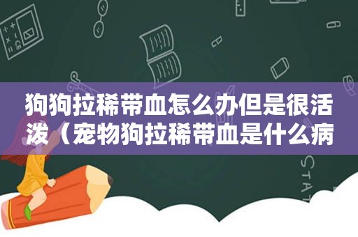 狗狗拉稀带血怎么办但是很活泼（宠物狗拉稀带血是什么病）