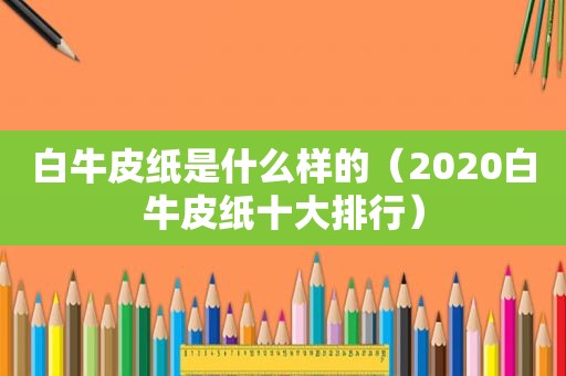 白牛皮纸是什么样的（2020白牛皮纸十大排行）