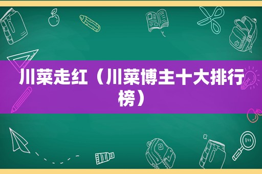 川菜走红（川菜博主十大排行榜）