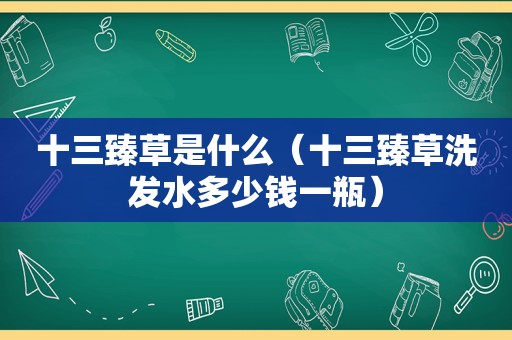 十三臻草是什么（十三臻草洗发水多少钱一瓶）