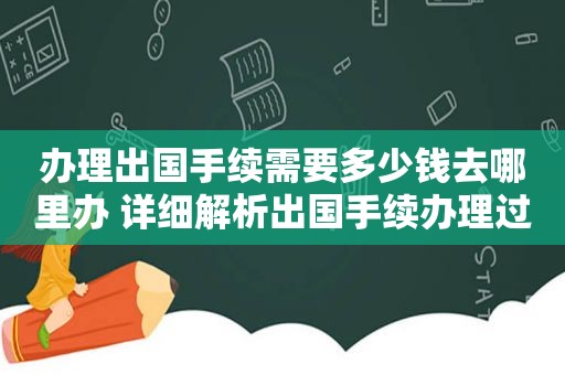 办理出国手续需要多少钱去哪里办 详细解析出国手续办理过程和费用