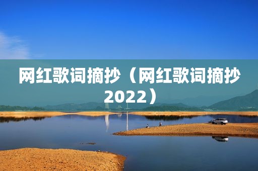 网红歌词摘抄（网红歌词摘抄2022）