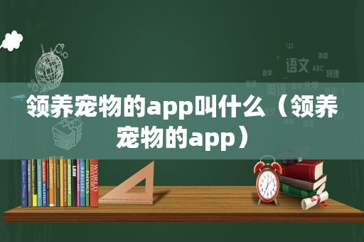 领养宠物的app叫什么（领养宠物的app）