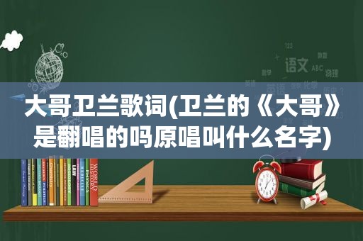 大哥卫兰歌词(卫兰的《大哥》是翻唱的吗原唱叫什么名字)