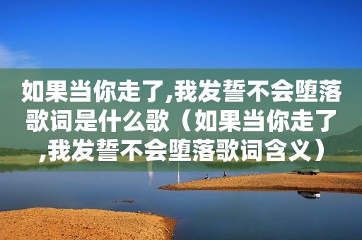 如果当你走了,我发誓不会堕落歌词是什么歌（如果当你走了,我发誓不会堕落歌词含义）