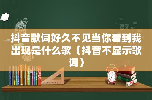 抖音歌词好久不见当你看到我出现是什么歌（抖音不显示歌词）