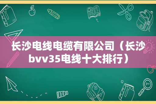 长沙电线电缆有限公司（长沙bvv35电线十大排行）