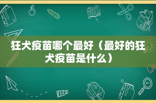 狂犬疫苗哪个最好（最好的狂犬疫苗是什么）