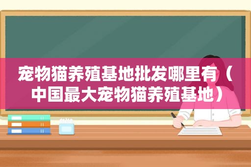 宠物猫养殖基地批发哪里有（中国最大宠物猫养殖基地）