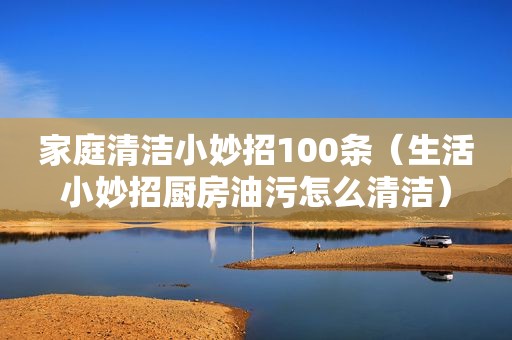 家庭清洁小妙招100条（生活小妙招厨房油污怎么清洁）