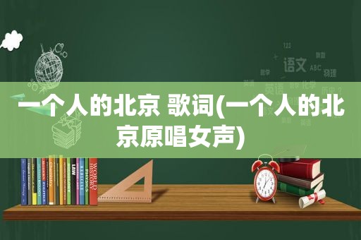 一个人的北京 歌词(一个人的北京原唱女声)