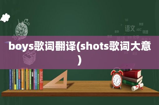 boys歌词翻译(shots歌词大意)