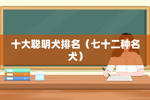 十大聪明犬排名（七十二种名犬）