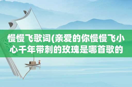 慢慢飞歌词(亲爱的你慢慢飞小心千年带刺的玫瑰是哪首歌的歌词)