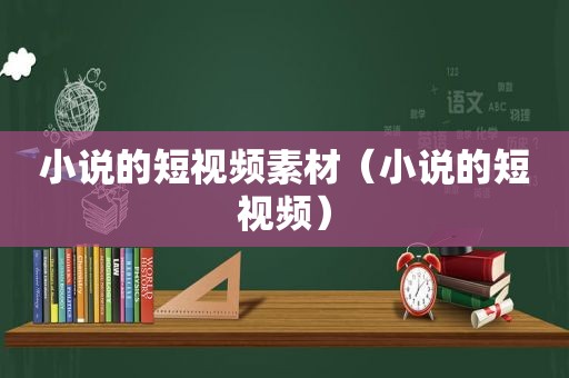 小说的短视频素材（小说的短视频）