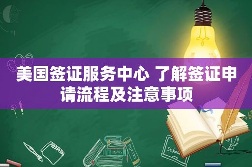 美国签证服务中心 了解签证申请流程及注意事项