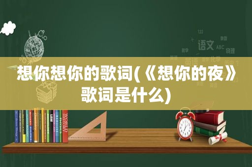 想你想你的歌词(《想你的夜》歌词是什么)