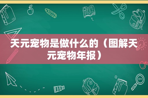 天元宠物是做什么的（图解天元宠物年报）