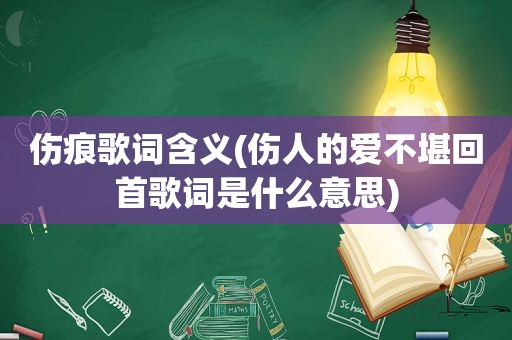 伤痕歌词含义(伤人的爱不堪回首歌词是什么意思)