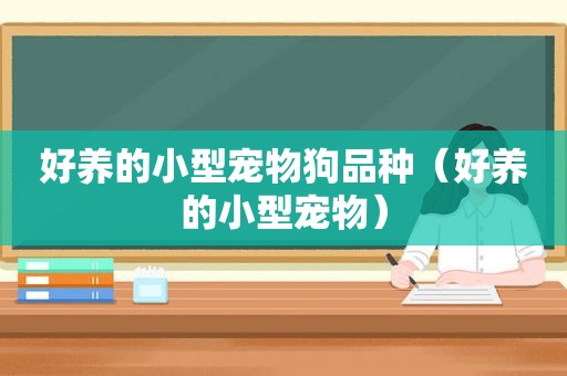 好养的小型宠物狗品种（好养的小型宠物）