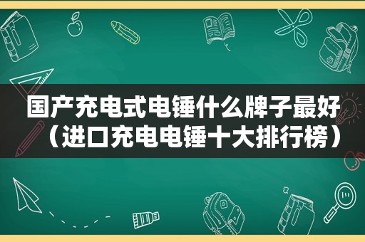 国产充电式电锤什么牌子最好（进口充电电锤十大排行榜）