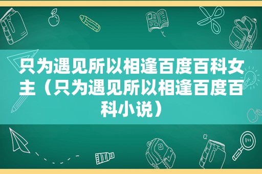 只为遇见所以相逢百度百科女主（只为遇见所以相逢百度百科小说）