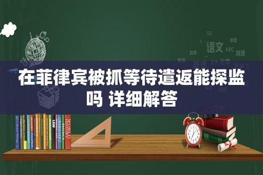 在菲律宾被抓等待遣返能探监吗 详细解答