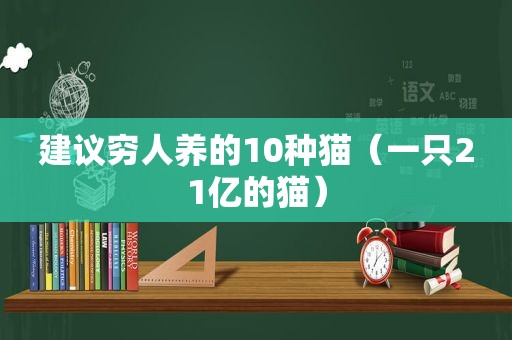 建议穷人养的10种猫（一只21亿的猫）