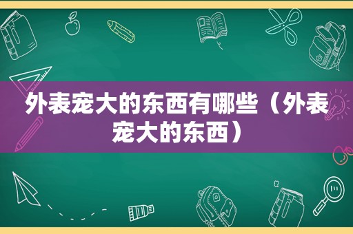 外表宠大的东西有哪些（外表宠大的东西）