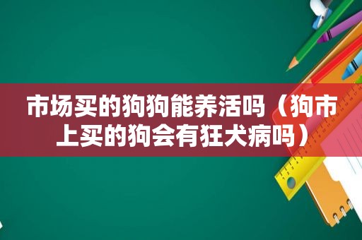 市场买的狗狗能养活吗（狗市上买的狗会有狂犬病吗）