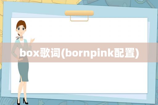 box歌词(bornpink配置)