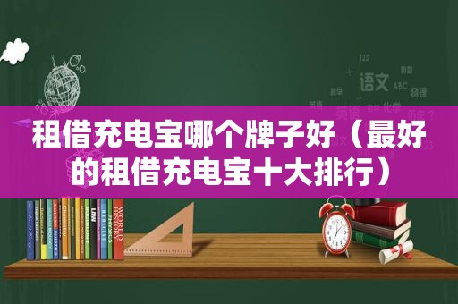 租借充电宝哪个牌子好（最好的租借充电宝十大排行）