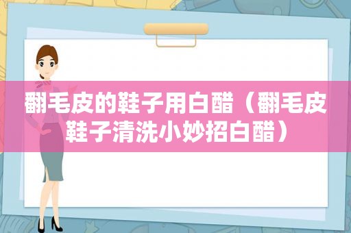 翻毛皮的鞋子用白醋（翻毛皮鞋子清洗小妙招白醋）