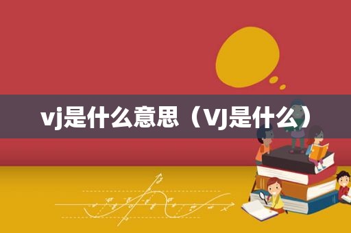 vj是什么意思（VJ是什么）