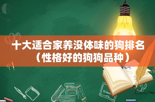 十大适合家养没体味的狗排名（性格好的狗狗品种）