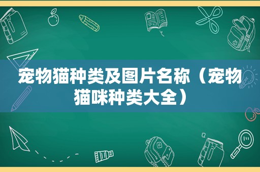 宠物猫种类及图片名称（宠物猫咪种类大全）