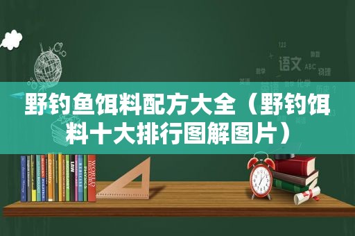 野钓鱼饵料配方大全（野钓饵料十大排行图解图片）