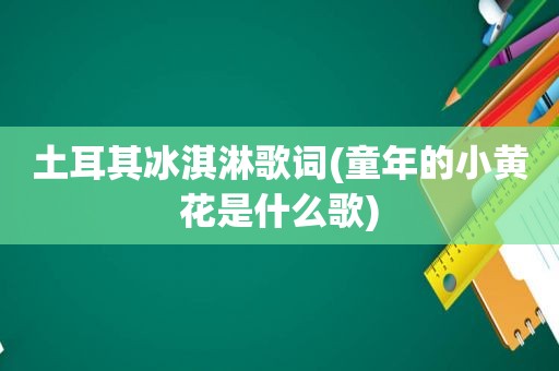 土耳其冰淇淋歌词(童年的小黄花是什么歌)