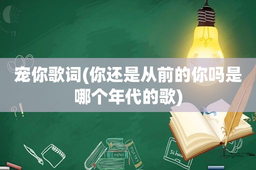 宠你歌词(你还是从前的你吗是哪个年代的歌)