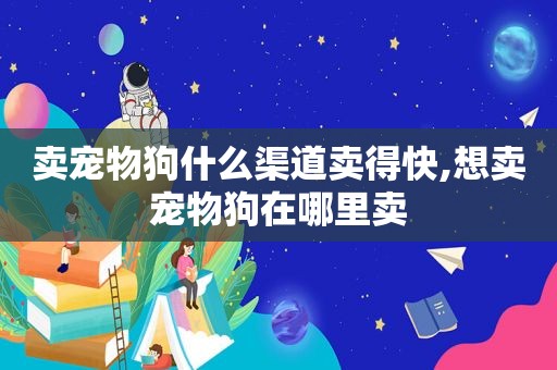 卖宠物狗什么渠道卖得快,想卖宠物狗在哪里卖