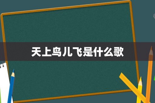 天上鸟儿飞是什么歌