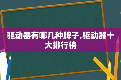 驱动器有哪几种牌子,驱动器十大排行榜