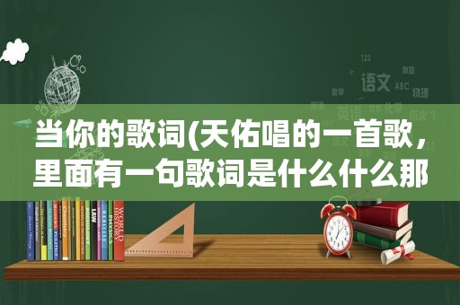 当你的歌词(天佑唱的一首歌，里面有一句歌词是什么什么那么我当你的眼，是什么歌)