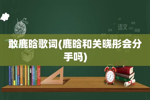 敢鹿晗歌词(鹿晗和关晓彤会分手吗)