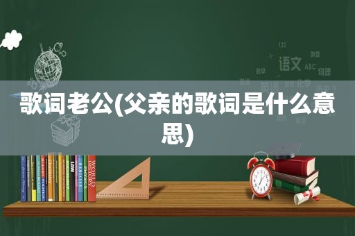 歌词老公(父亲的歌词是什么意思)