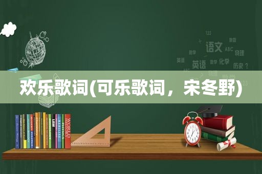 欢乐歌词(可乐歌词，宋冬野)