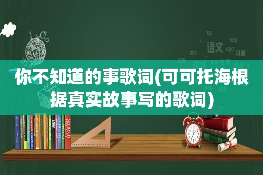 你不知道的事歌词(可可托海根据真实故事写的歌词)