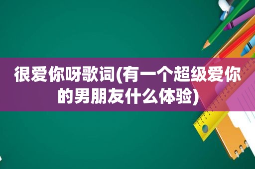 很爱你呀歌词(有一个超级爱你的男朋友什么体验)