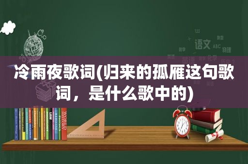 冷雨夜歌词(归来的孤雁这句歌词，是什么歌中的)